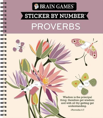 Cover image for Brain Games - Sticker by Number: Proverbs