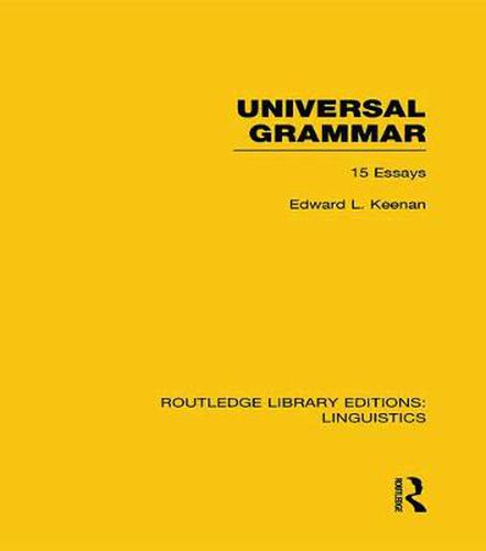 Cover image for Universal Grammar