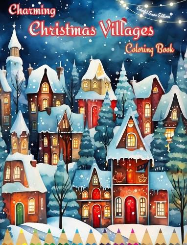 Cover image for Charming Christmas Villages Coloring Book Cozy Winter and Christmas Scenes