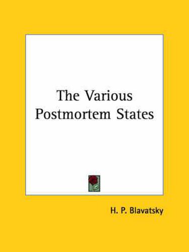 Cover image for The Various Postmortem States