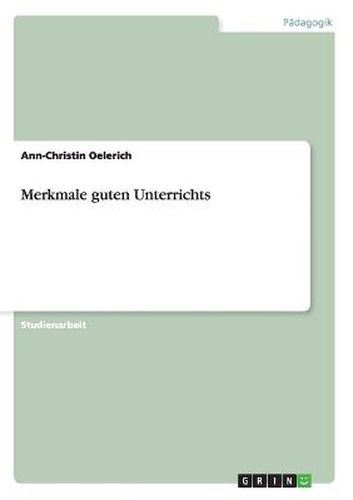 Cover image for Merkmale guten Unterrichts