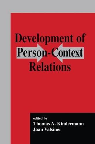 Cover image for Development of Person-context Relations