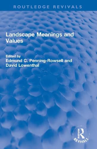 Cover image for Landscape Meanings and Values