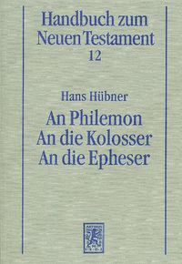 Cover image for An Philemon. An die Kolosser. An die Epheser