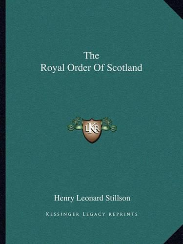 Cover image for The Royal Order of Scotland