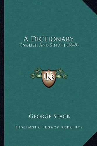 A Dictionary: English and Sindhi (1849)