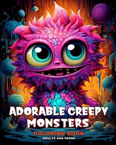 Cover image for Adorable Creepy Monsters Coloring Book for Adults and Teens