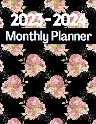 2023-2024 Monthly Planner with Rose Cover for Women