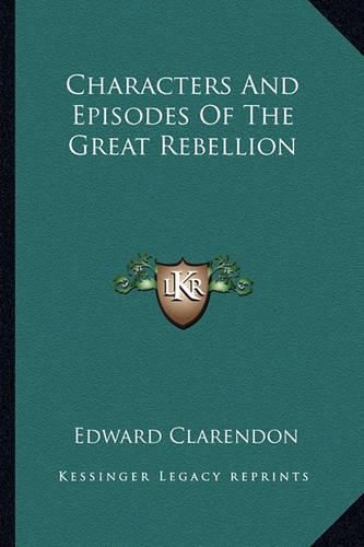 Cover image for Characters and Episodes of the Great Rebellion