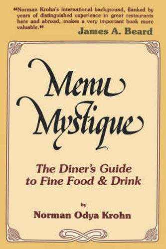 Cover image for Menu Mystique: The Diner's Guide to Fine Food and Drink