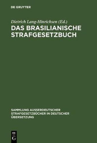 Cover image for Das Brasilianische Strafgesetzbuch: Vom 7. Dezember 1940