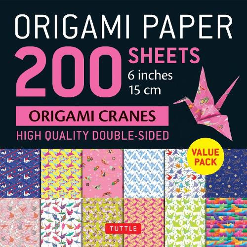 Origami Paper 200 sheets Origami Cranes 6" (15 cm)