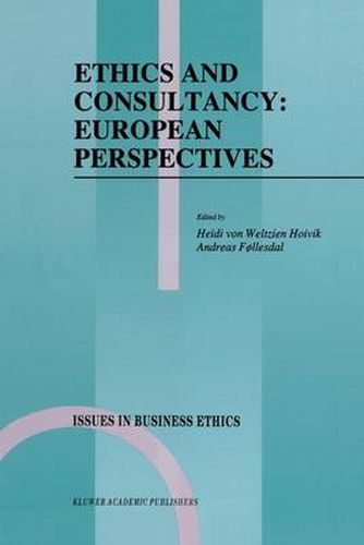 Cover image for Ethics and Consultancy: European Perspectives