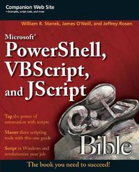 Cover image for Microsoft PowerShell, VBScript and JScript Bible