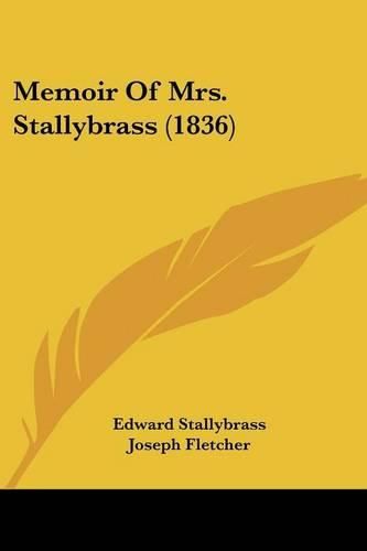 Cover image for Memoir of Mrs. Stallybrass (1836)