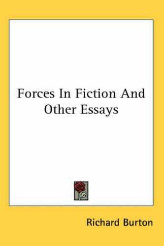 Cover image for Forces in Fiction and Other Essays