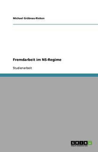 Cover image for Fremdarbeit im NS-Regime