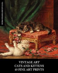 Cover image for Vintage Art: Cat and Kittens: 40 Fine Art Prints: Feline Ephemera for Framing, Home Decor, Collage and Decoupage