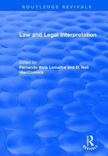 Cover image for Law and Legal Interpretation