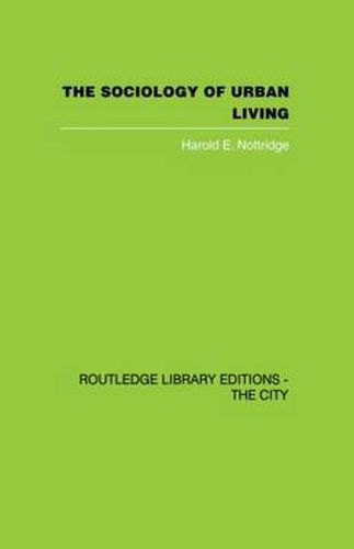 Cover image for The Sociology of Urban Living