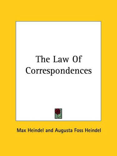 Cover image for The Law Of Correspondences