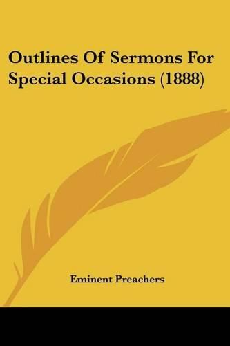 Cover image for Outlines of Sermons for Special Occasions (1888)