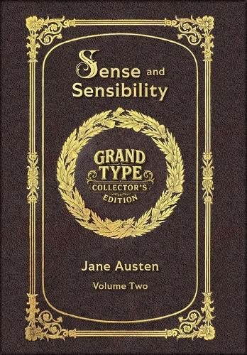 Cover image for Large Print - Sense and Sensibility, Volume 2 of 2 - Grand Type Collector's Edition - Matte Hardcover with Dust Jacket