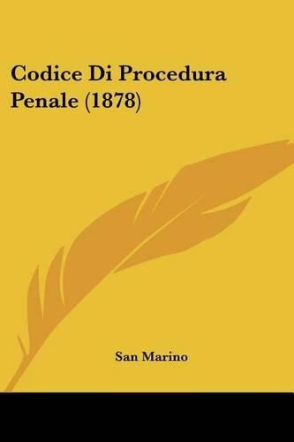 Cover image for Codice Di Procedura Penale (1878)