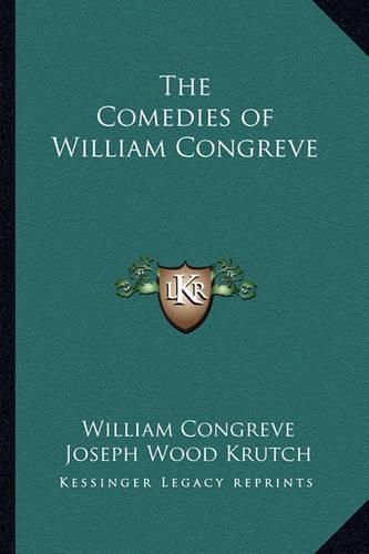 Cover image for The Comedies of William Congreve