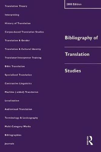 Cover image for Bibliography of Translation Studies