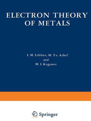 Cover image for Electron Theory of Metals