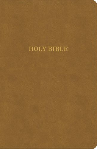 KJV Personal Size Giant Print Bible, Camel Suedesoft Leathertouch, Indexed