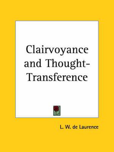 Cover image for Clairvoyance and Thought-Transference