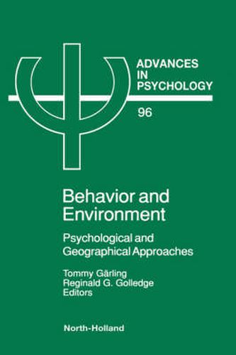 Cover image for Behavior and Environment: Psychological and Geographical Approaches