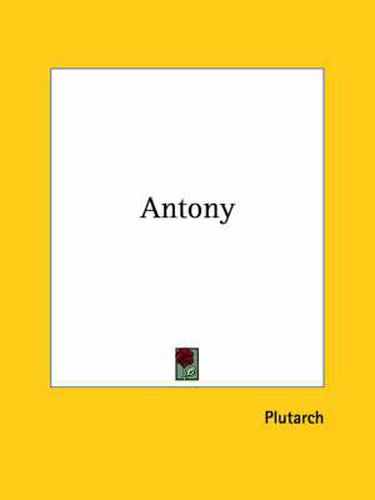 Cover image for Antony