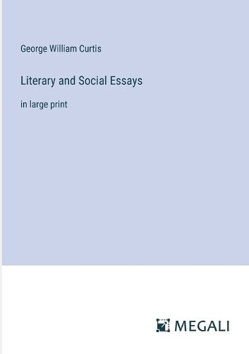 Cover image for Literary and Social Essays