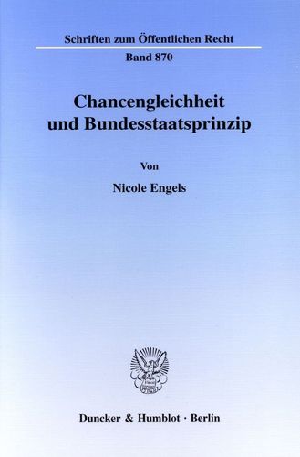 Cover image for Chancengleichheit Und Bundesstaatsprinzip