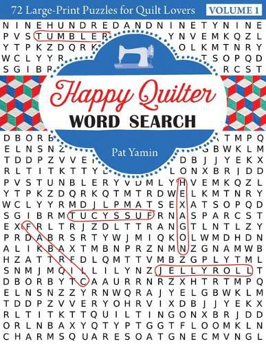 Cover image for Happy Quilter Word Search: 72 Large-Print Puzzles for Quilt Lovers