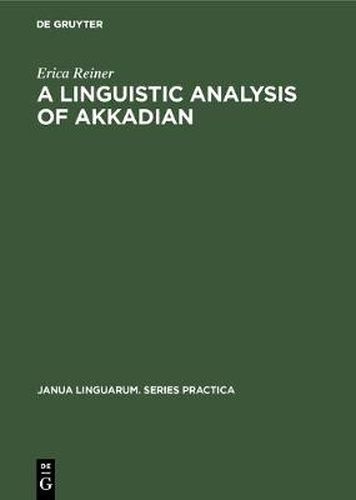 Cover image for A Linguistic Analysis of Akkadian