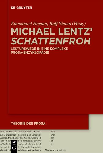 Cover image for Michael Lentz' >Schattenfroh<