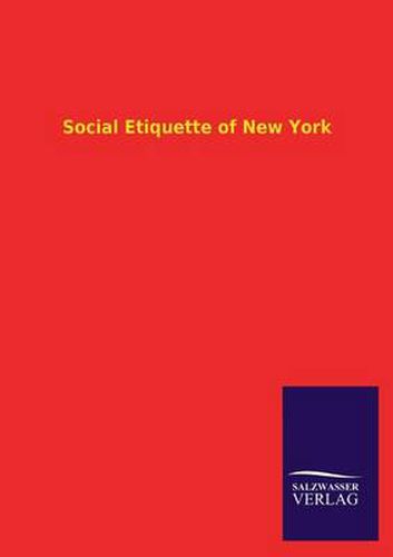 Cover image for Social Etiquette of New York