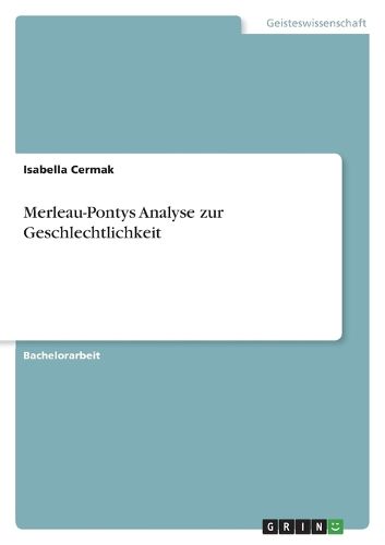 Cover image for Merleau-Pontys Analyse zur Geschlechtlichkeit