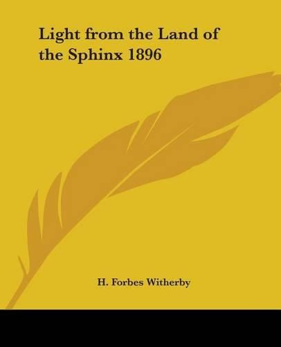 Cover image for Light from the Land of the Sphinx 1896