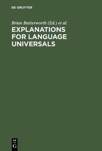 Cover image for Explanations for Language Universals