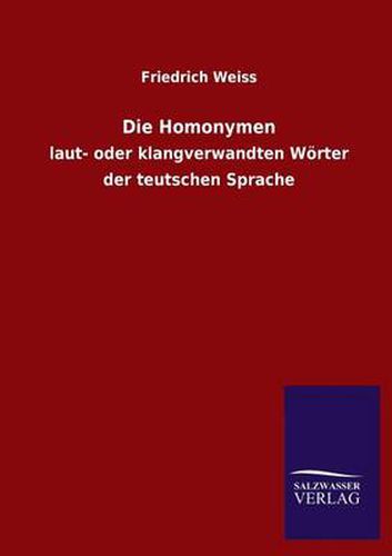 Cover image for Die Homonymen