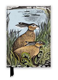 Cover image for Angela Harding: Rathlin Hares 2025 Luxury Diary Planner - Page to View with Notes