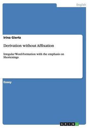 Cover image for Derivation Without Affixation