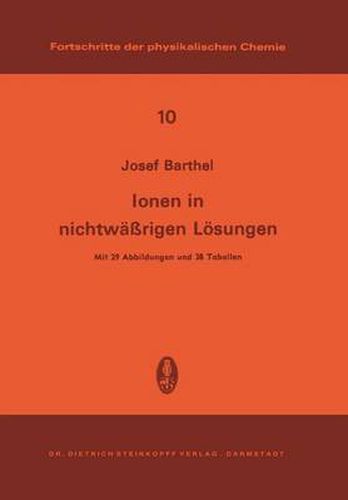 Cover image for Ionen in Nichtwassrigen Losungen