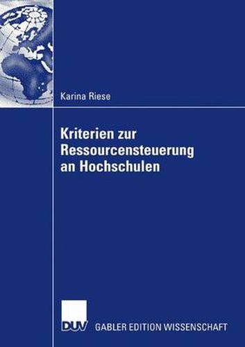 Cover image for Kriterien Zur Ressourcensteuerung an Hochschulen