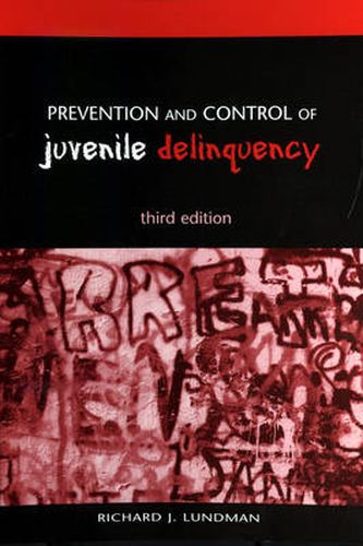 Cover image for Prevention and Control of Juvenile Delinquency